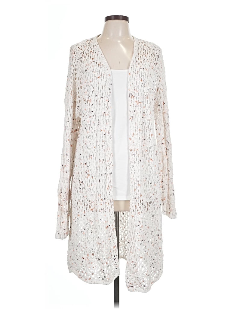Pre-owned Lovestitch Cardigan Sweater In White
