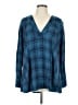 Torrid Blue 3/4 Sleeve Blouse Size Lg Plus (0) - photo 1