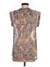 Daniel Rainn 100% Polyester Paisley Tan Short Sleeve Blouse Size S - photo 2