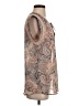 Daniel Rainn 100% Polyester Paisley Tan Short Sleeve Blouse Size S - photo 4