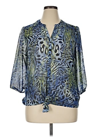 Roz & Ali 3/4 Sleeve Blouse (view 1)
