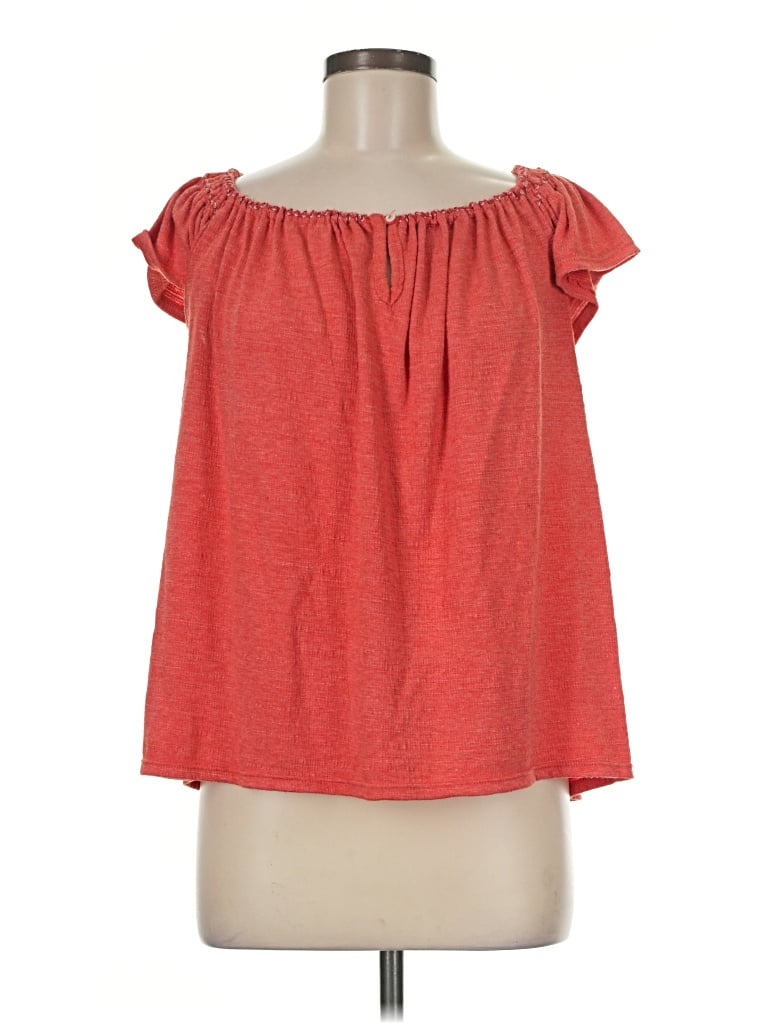 Pre-owned Max Studio Short Sleeve T-shirt In Red