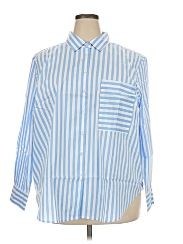 AYR 3/4 Sleeve Button-Down Shirt (view 1)