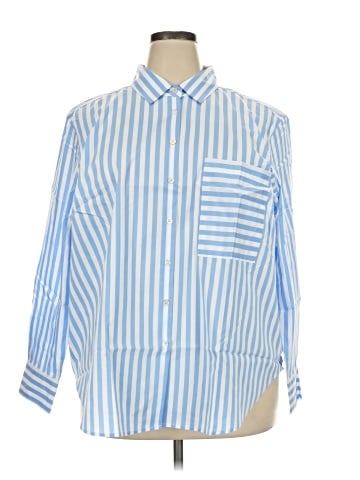 AYR 3/4 Sleeve Button-Down Shirt (view 1)