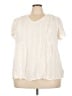 Torrid Ivory Short Sleeve Blouse Size 4X Plus (4) - photo 1
