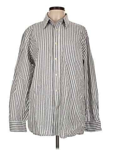 Basics Long Sleeve Button-Down Shirt (view 1)