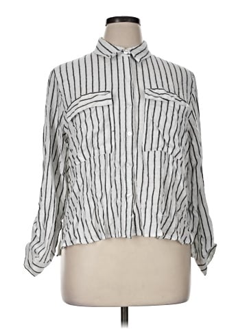 Jane and Delancey 3/4 Sleeve Button-Down Shirt (view 1)