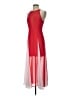 Express 100% Polyester Color Block Red Cocktail Dress Size 4 - photo 1