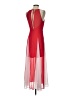 Express 100% Polyester Color Block Red Cocktail Dress Size 4 - photo 2