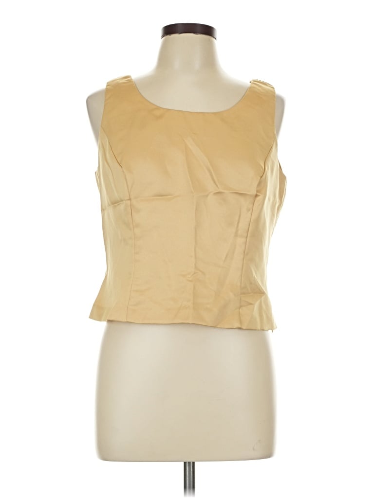 Pre-owned Dressbarn Sleeveless Blouse In Gold