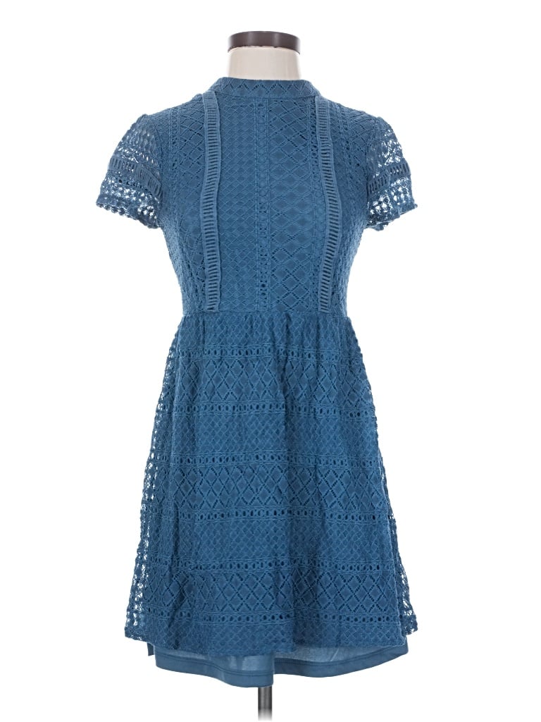 Pre-owned Francesca's Casual Dress In Blue