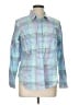 L.L.Bean Houndstooth Blue Long Sleeve Button-Down Shirt Size L (petite) - photo 1