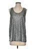 Rock & Republic 100% Polyester Silver Sleeveless Top Size S - photo 1