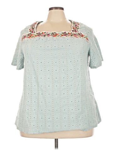 BLOOMCHIC Short Sleeve Blouse (view 1)