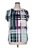 Van Heusen 100% Polyester Teal Short Sleeve Blouse Size XL - photo 1