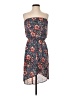 Express 100% Polyester Floral Blue Casual Dress Size XS - photo 1