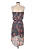 Express 100% Polyester Floral Blue Casual Dress Size XS - photo 2