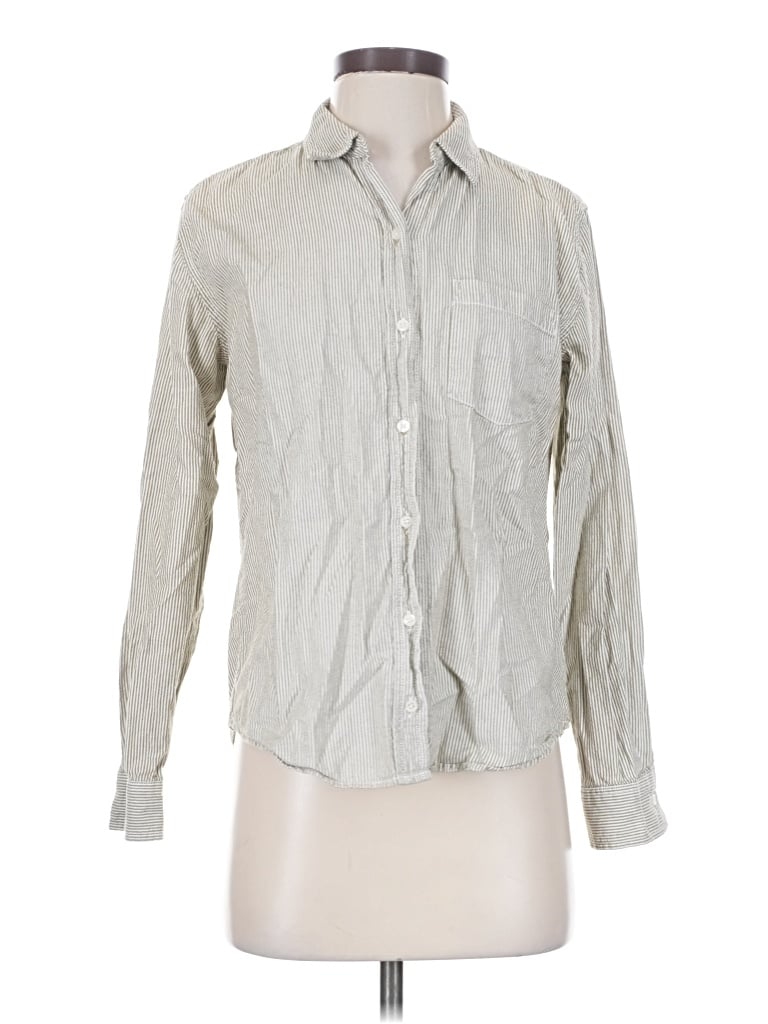 Pre-owned Universal Thread Long Sleeve Button Down Shirt In Gray