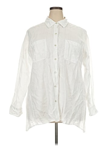 Jones New York Signature Long Sleeve Button-Down Shirt (view 1)