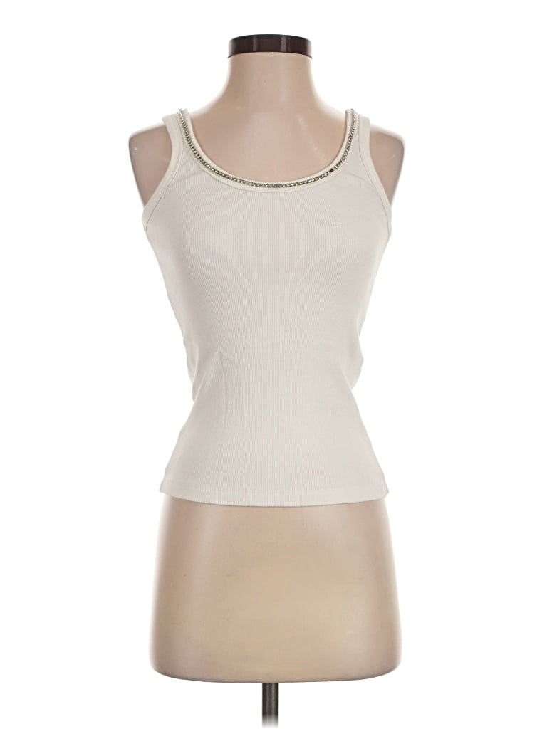Pre-owned Pixie Market Tank Top Ivory Strapless Neckline Tops