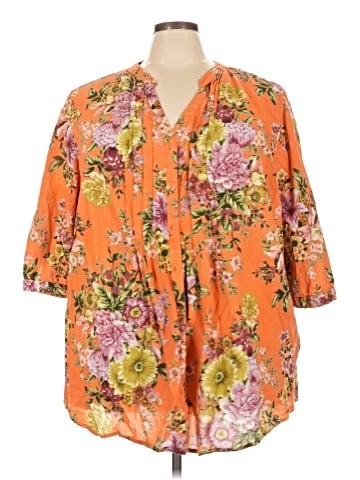 Denim 24/7 3/4 Sleeve Blouse (view 1)