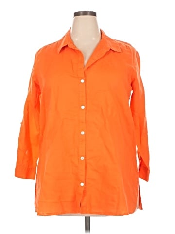 Susan Graver 3/4 Sleeve Button-Down Shirt (view 1)