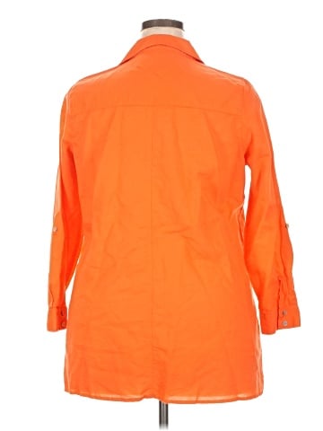 Susan Graver 3/4 Sleeve Button-Down Shirt (view 2)