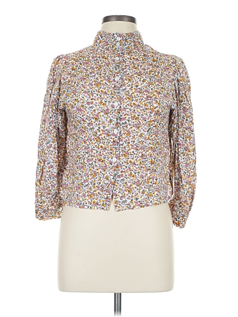 Pre-owned Rolla's 3/4 Sleeve Blouse In Ivory
