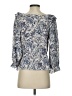 Eclair 100% Polyester Blue 3/4 Sleeve Blouse Size XS - photo 2