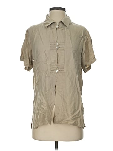 Anne Carson Short Sleeve Silk Top (view 1)