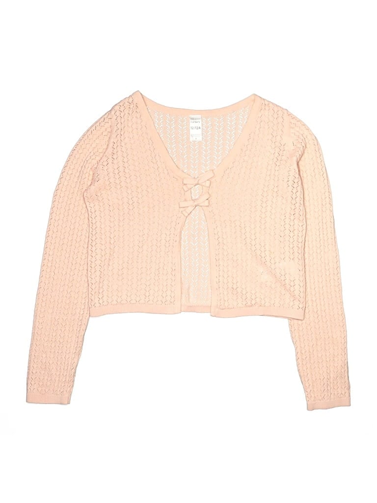 Pre-owned Carter's Kids' Cardigan Sweater In Pink