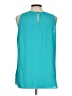Worthington 100% Polyester Teal Sleeveless Blouse Size L - photo 2