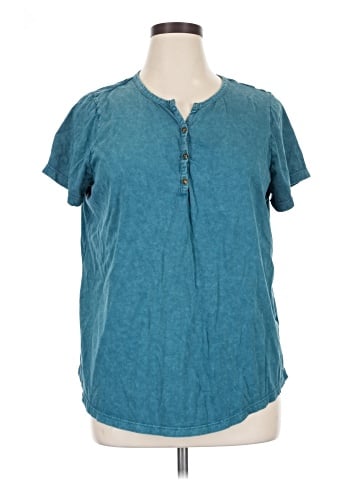 Coldwater Creek Short Sleeve Henley (view 1)