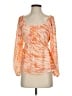 DR2 100% Polyester Orange Long Sleeve Blouse Size S - photo 1