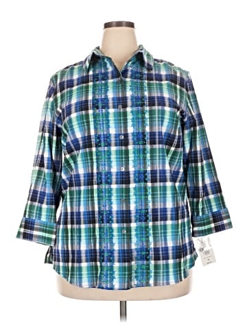 Allison Daley 3/4 Sleeve Button-Down Shirt (view 1)