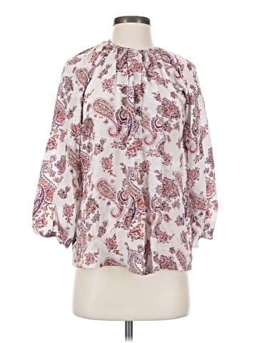 Tucker 3/4 Sleeve Silk Top (view 1)