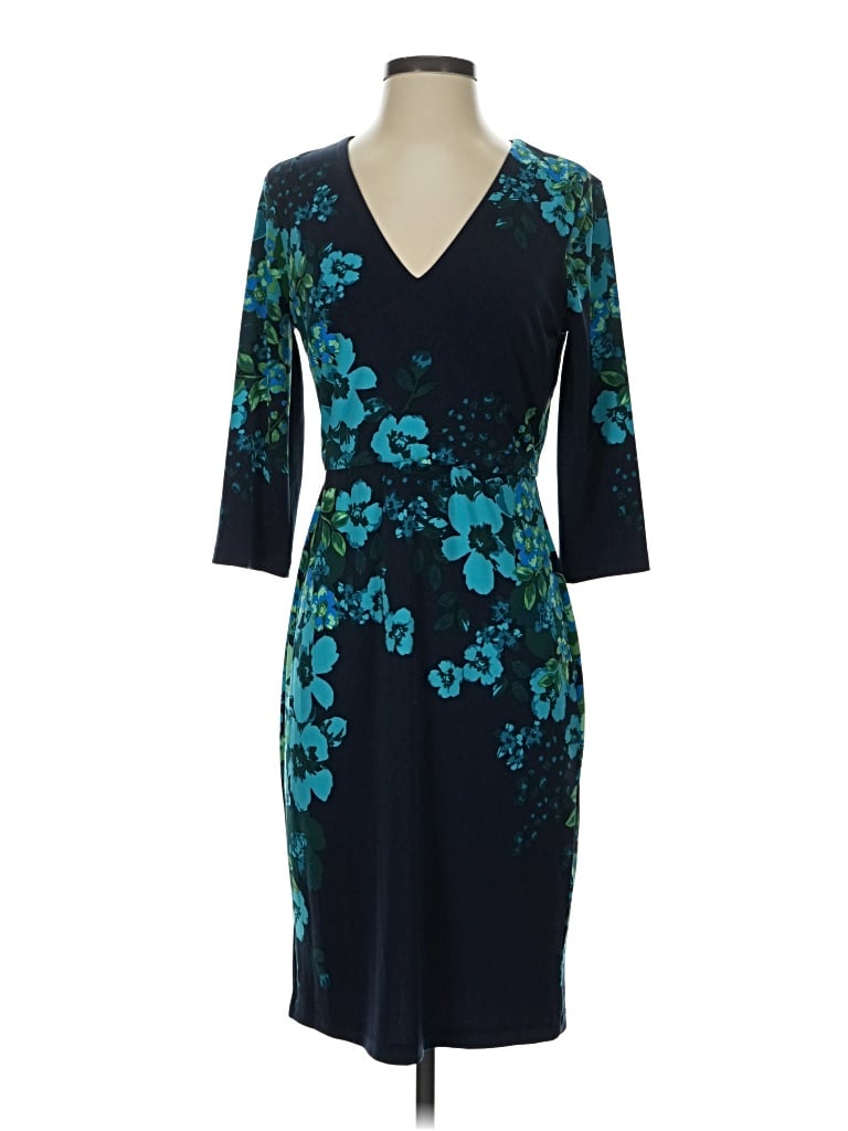 Pre-owned London Times Cocktail Dress In Teal