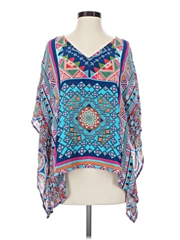 Tolani 3/4 Sleeve Silk Top (view 1)