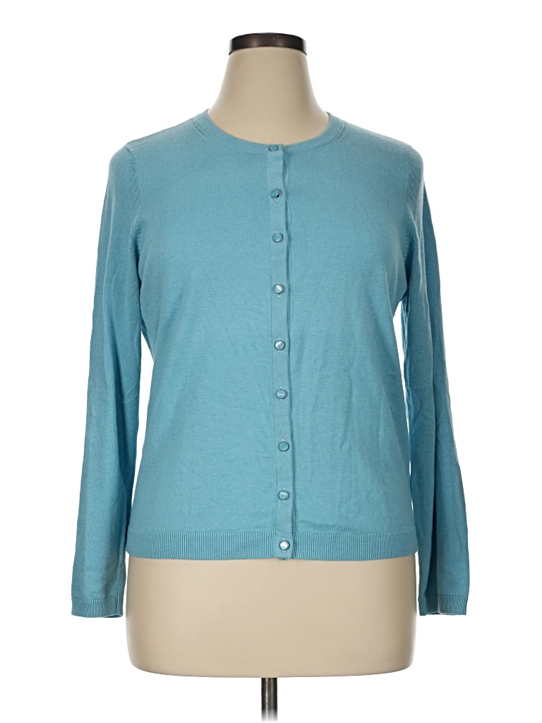 Pre-owned Talbots Cardigan Sweater In Teal