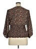 Eclair 100% Polyester Brown 3/4 Sleeve Blouse Size 1X - photo 2