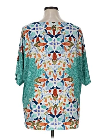 JM Collection Short Sleeve Blouse (view 2)