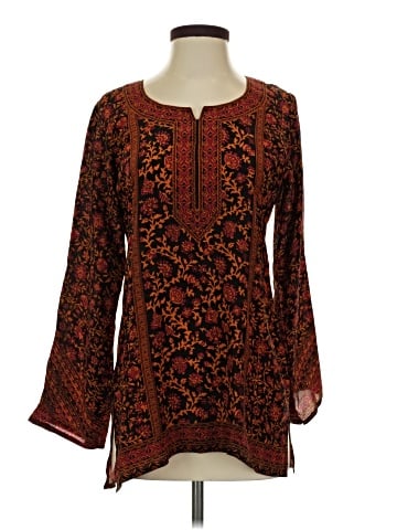 BiBA Long Sleeve Silk Top (view 1)