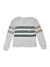 Splendid Stripes Silver Pullover Sweater Size 4 - photo 1