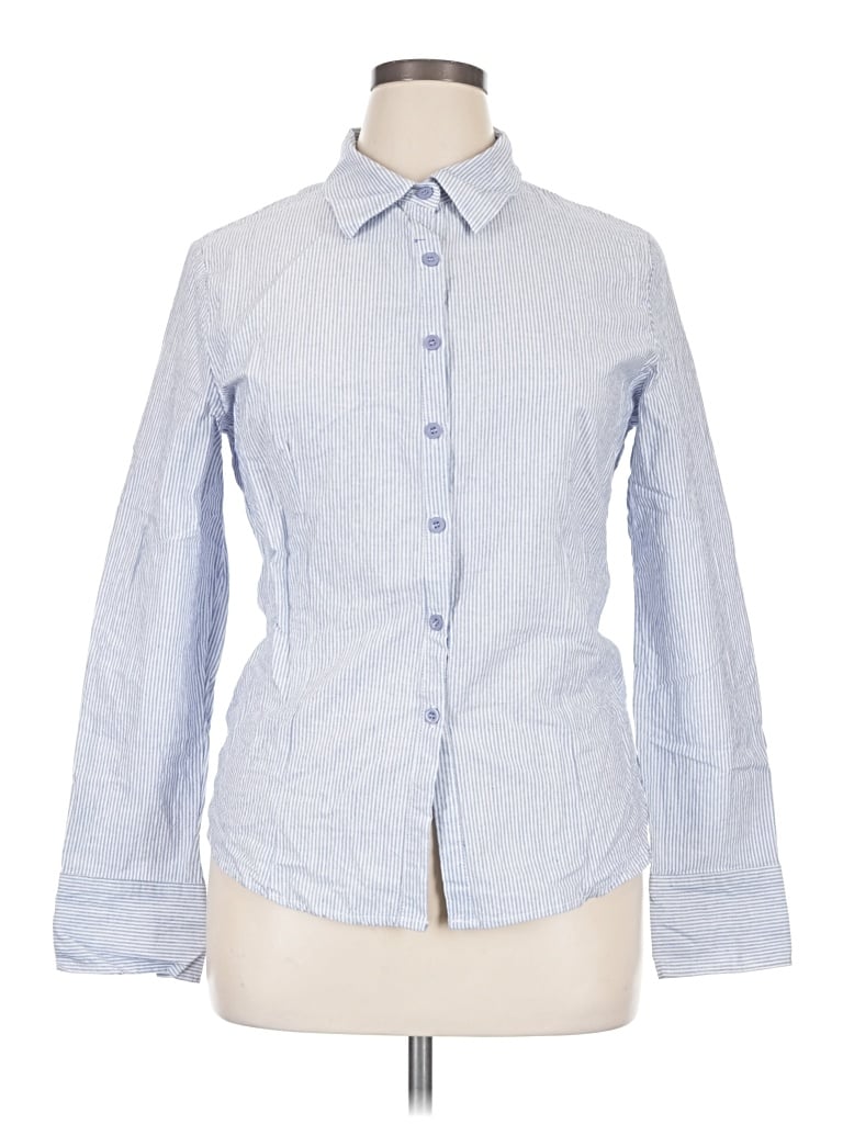 Pre-owned Hotouch Long Sleeve Button Down Shirt In Blue