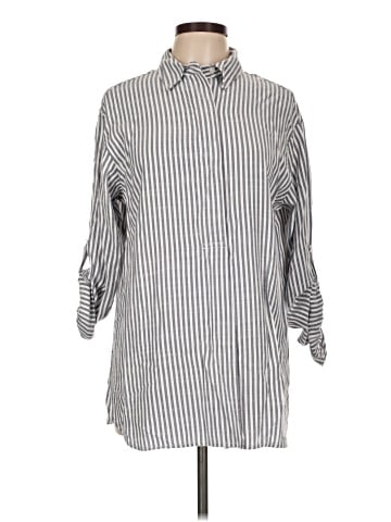 Max Studio 3/4 Sleeve Button-Down Shirt (view 1)