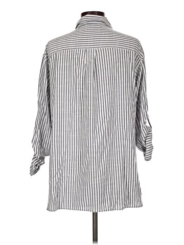 Max Studio 3/4 Sleeve Button-Down Shirt (view 2)