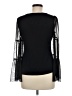 CeCe Black Long Sleeve Top Size M - photo 2