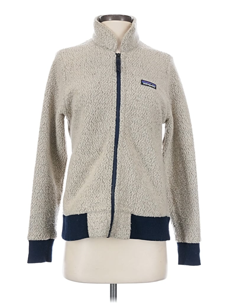 Pre-owned Patagonia Cardigan Sweater In Silver
