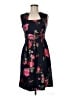 En Focus Studio Floral Black Cocktail Dress Size 6 - photo 1