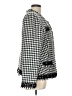 Laura Ashley 100% Polyester Houndstooth Black Jacket Size L - photo 4